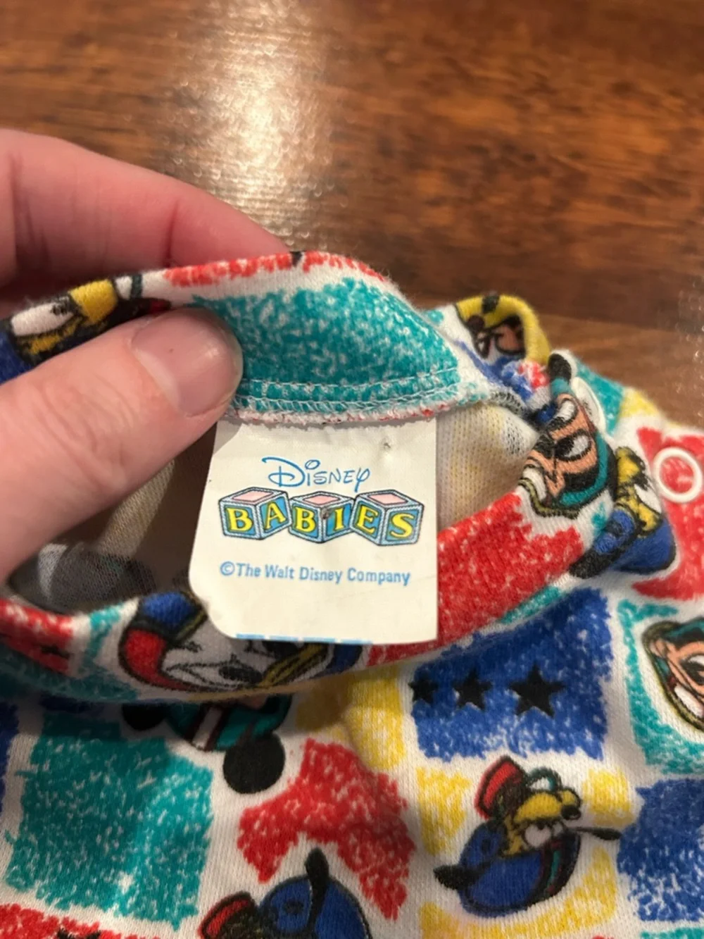 VTG Disney Babies Mickey Mouse Football Overalls and Shirt Size 6/9 Months